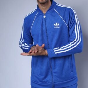 Adidas blue long sleeve sweater